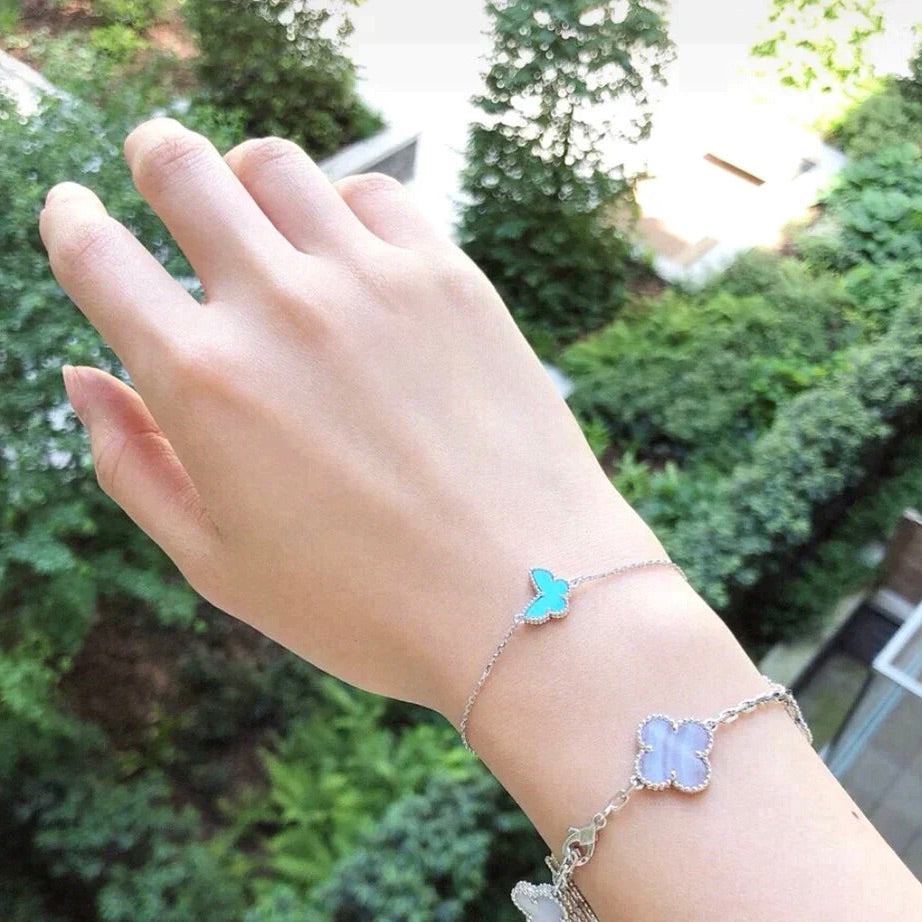 ¡®Glow¡¯BUTTERFLY TURQUOISE BUTTERFLY BRACELET SILVER