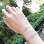 ¡®Glow¡¯BUTTERFLY TURQUOISE BUTTERFLY BRACELET SILVER