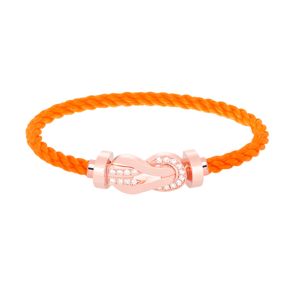 GlowCHANCE LARGE 8 FIGURE BUCKLE HALF DIAMOND BRACELET ROSE GOLD