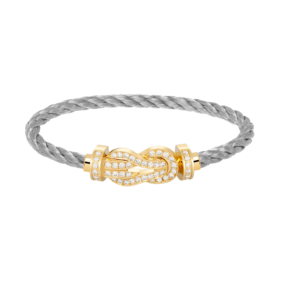GlowCHANCE LARGE 8 FIGURE BUCKLE FULLDIAMOND BRACELET GOLD