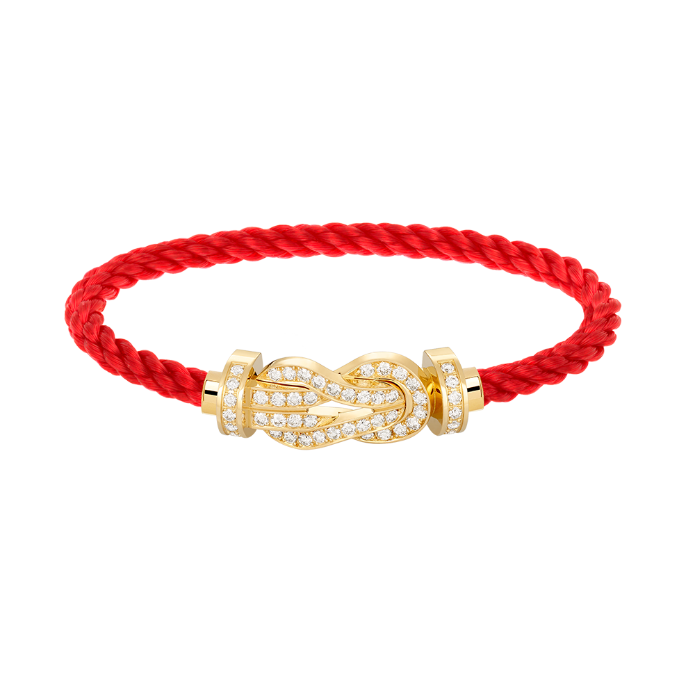 GlowCHANCE LARGE 8 FIGURE BUCKLE FULLDIAMOND BRACELET GOLD