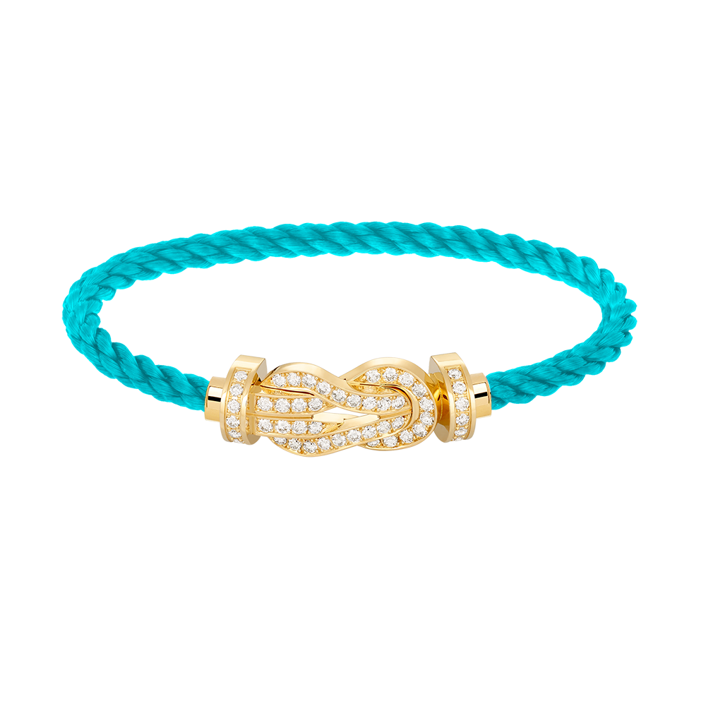 GlowCHANCE LARGE 8 FIGURE BUCKLE FULLDIAMOND BRACELET GOLD