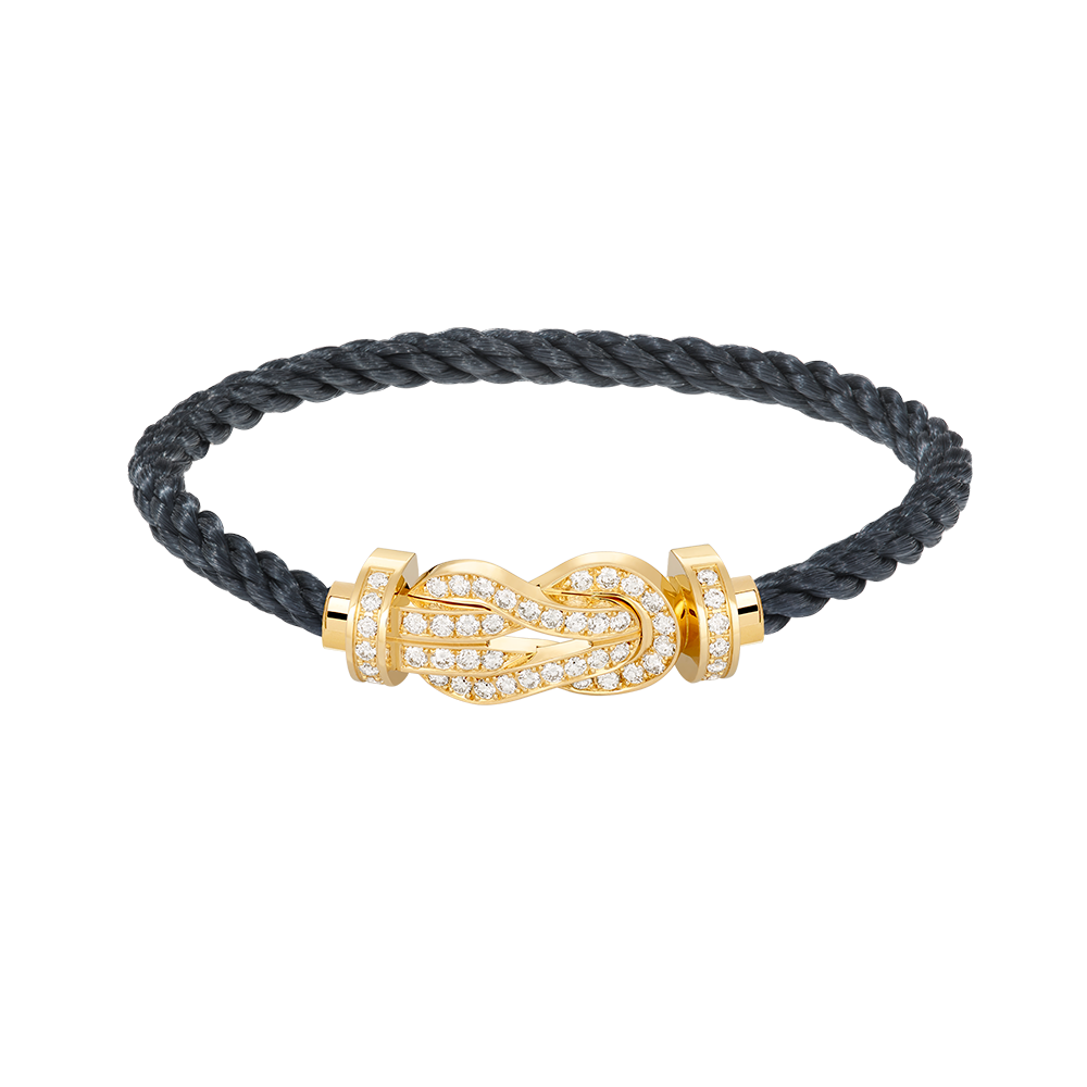 GlowCHANCE LARGE 8 FIGURE BUCKLE FULLDIAMOND BRACELET GOLD