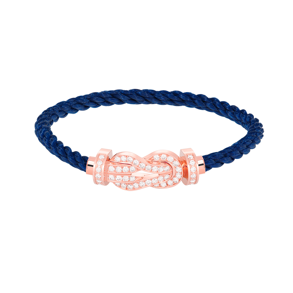 GlowCHANCE LARGE 8 FIGURE BUCKLE FULL DIAMOND BRACELET ROSE GOLD