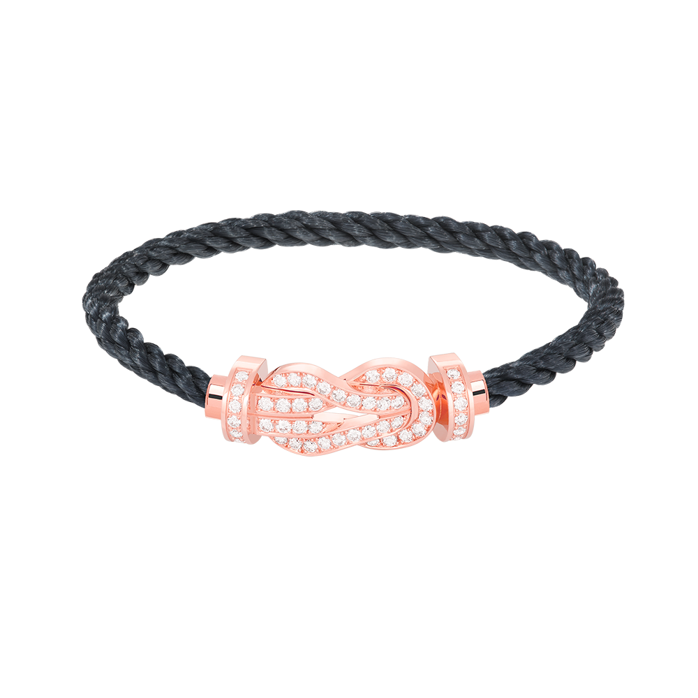 GlowCHANCE LARGE 8 FIGURE BUCKLE FULL DIAMOND BRACELET ROSE GOLD