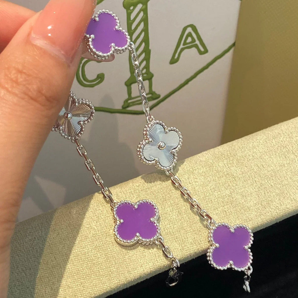 [Glow Jewelry] CLOVER 5 MOTIF VIOLET BRACELET COLLECTION
