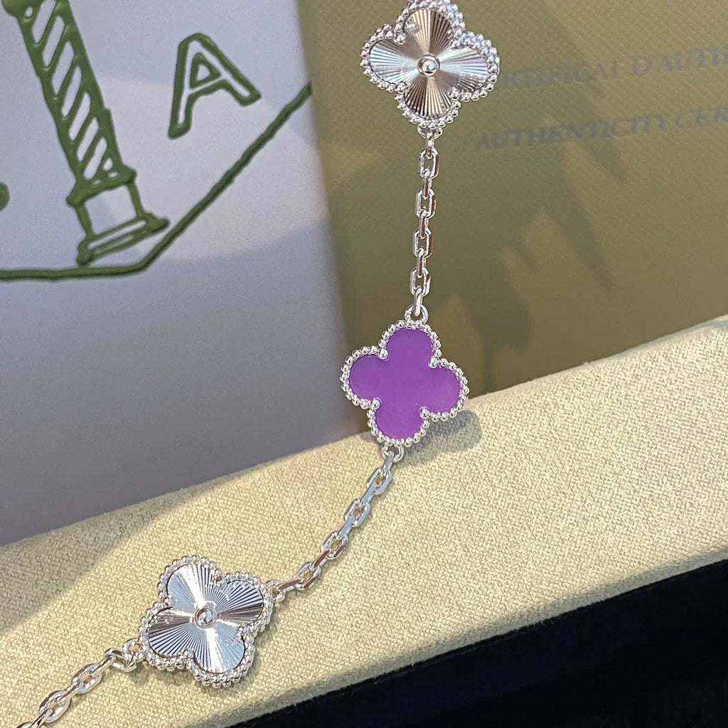 [Glow]New  CLOVER 5 MOTIF VIOLET BRACELET COLLECTION