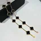 [Glow Jewelry] CLOVER 5 MOTIF ONYXS BRACELET COLLECTION