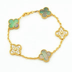 [Glow]New  CLOVER 5 MOTIF GRAY MOP BRACELET COLLECTION