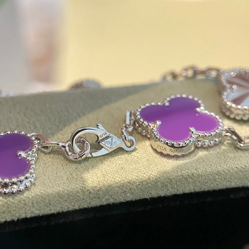 [Glow Jewelry] CLOVER 5 MOTIF VIOLET BRACELET COLLECTION