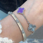 [Glow]New  CLOVER 5 MOTIF VIOLET BRACELET COLLECTION
