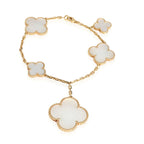 ¡®Glow¡¯MAGIC CLOVER MOP GOLD BRACELET 5 MOTIFS