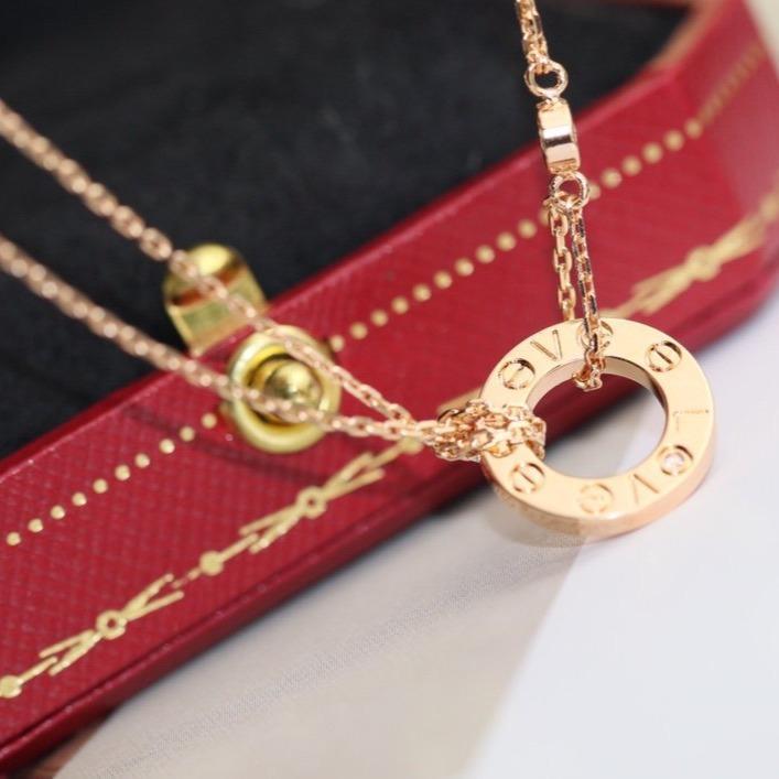 GlowLOVE NECKLACE ADJUSTABLE ROSE GOLD 2 DIAMOND