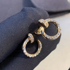 GlowJUSTE EARRINGS GOLD DIAMONDS