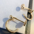GlowJUSTE EARRINGS PINK GOLD