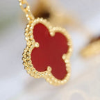 ¡®Glow¡¯CLOVER  2 MOTIF  TIGER EYE CARNELIAN EARRINGS