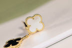 ¡®Glow¡¯CLOVER EARRINGS GOLD ONYX MOP 3 MOTIF