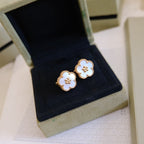 ¡®Glow¡¯LUCKY PINK GOLD WHITE MOP EARRINGS