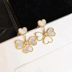 ¡®Glow¡¯CLOVER SWEET WHITE MOP EARRINGS