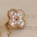 ¡®Glow¡¯CLOVER MEDIUM 1 MOTIFS FUll DIAMOND EARRINGS