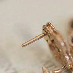 ¡®Glow¡¯CLOVER MEDIUM 1 MOTIFS FUll DIAMOND EARRINGS