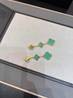 ¡®Glow¡¯CLOVER MALACHITE 3 MOTIFS GOLD