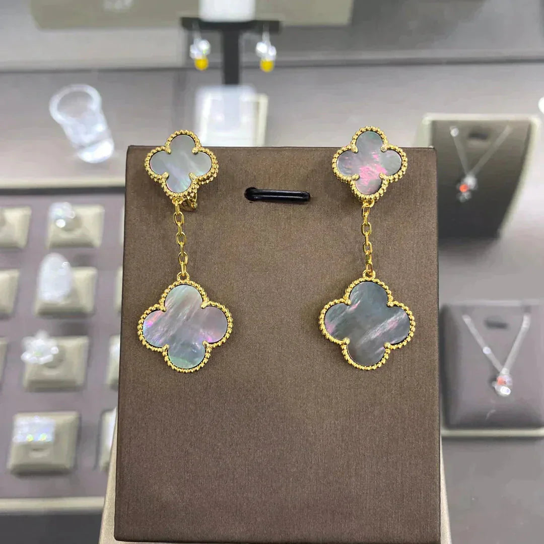 ¡®Glow¡¯CLOVER 2 MOTIFS  EARRINGS (MULTIPLE CHOICESC
