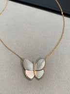 ¡®Glow¡¯BUTTERFLY GOLD MOP DIAMOND NECKLACE
