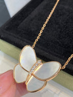 ¡®Glow¡¯BUTTERFLY GOLD MOP DIAMOND NECKLACE