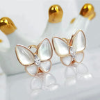 ¡®Glow¡¯BUTTERFLY MOP DIAMOND EARRINGS