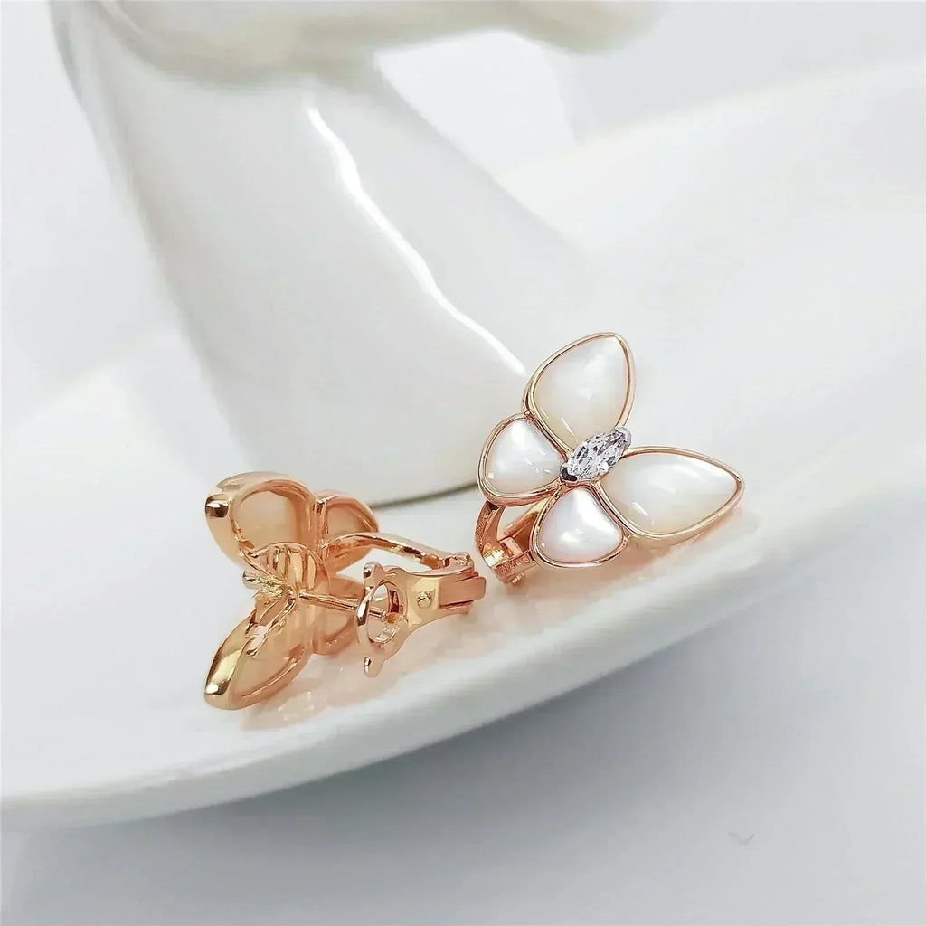 ¡®Glow¡¯BUTTERFLY MOP DIAMOND EARRINGS