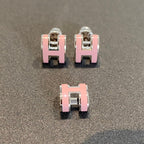 GlowMINI POP H SILVER EARRINGS PINK
