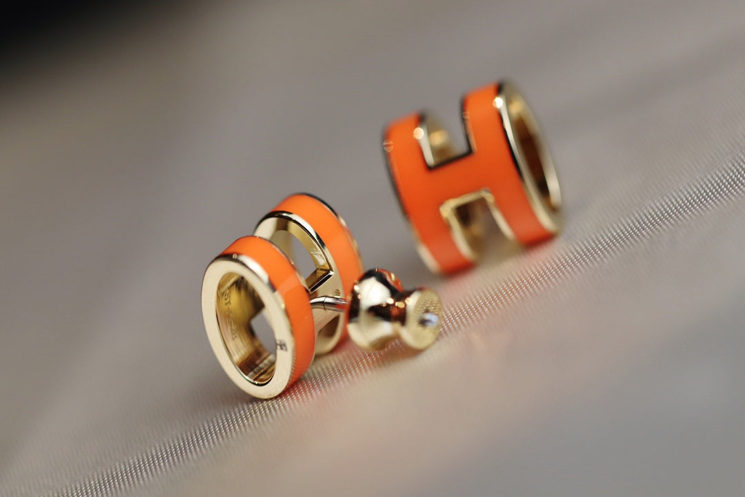 GlowMINI POP H EARRINGS ORANGE