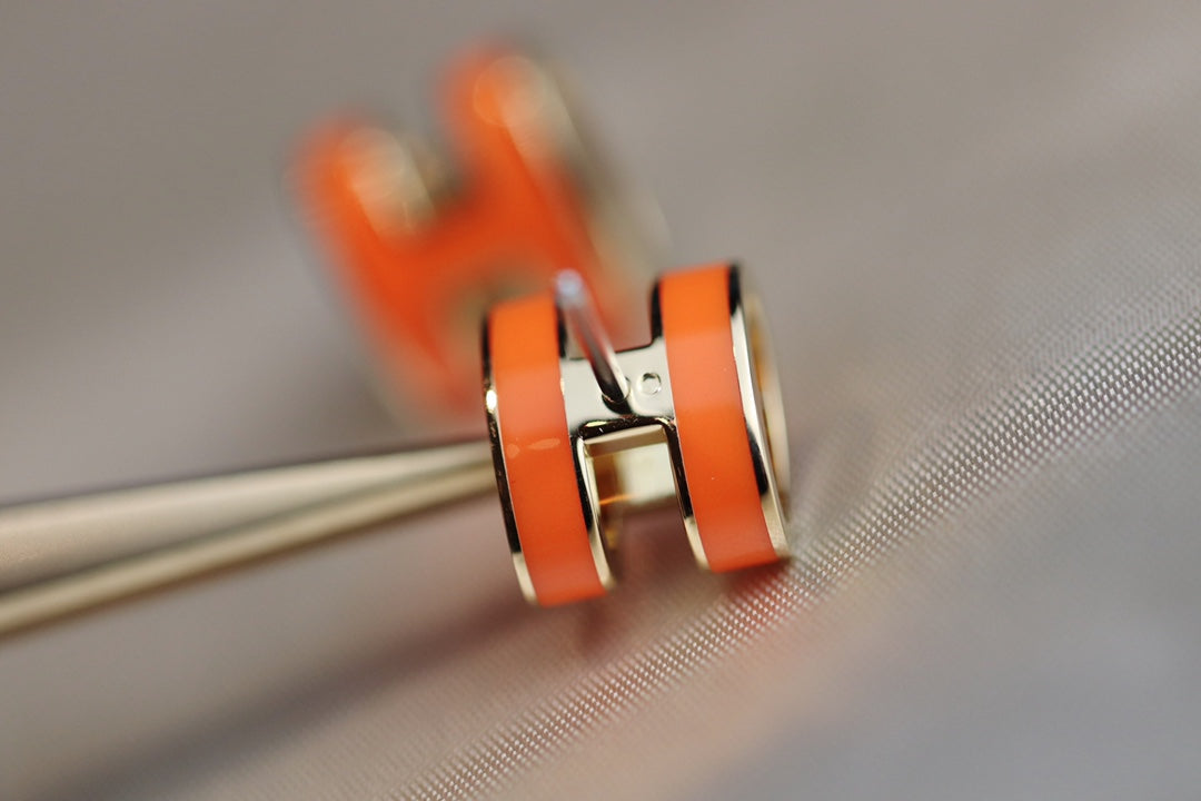 GlowMINI POP H EARRINGS ORANGE