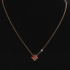 GlowSTAR NECKLACE PINK GOLD 1 DIAMOND