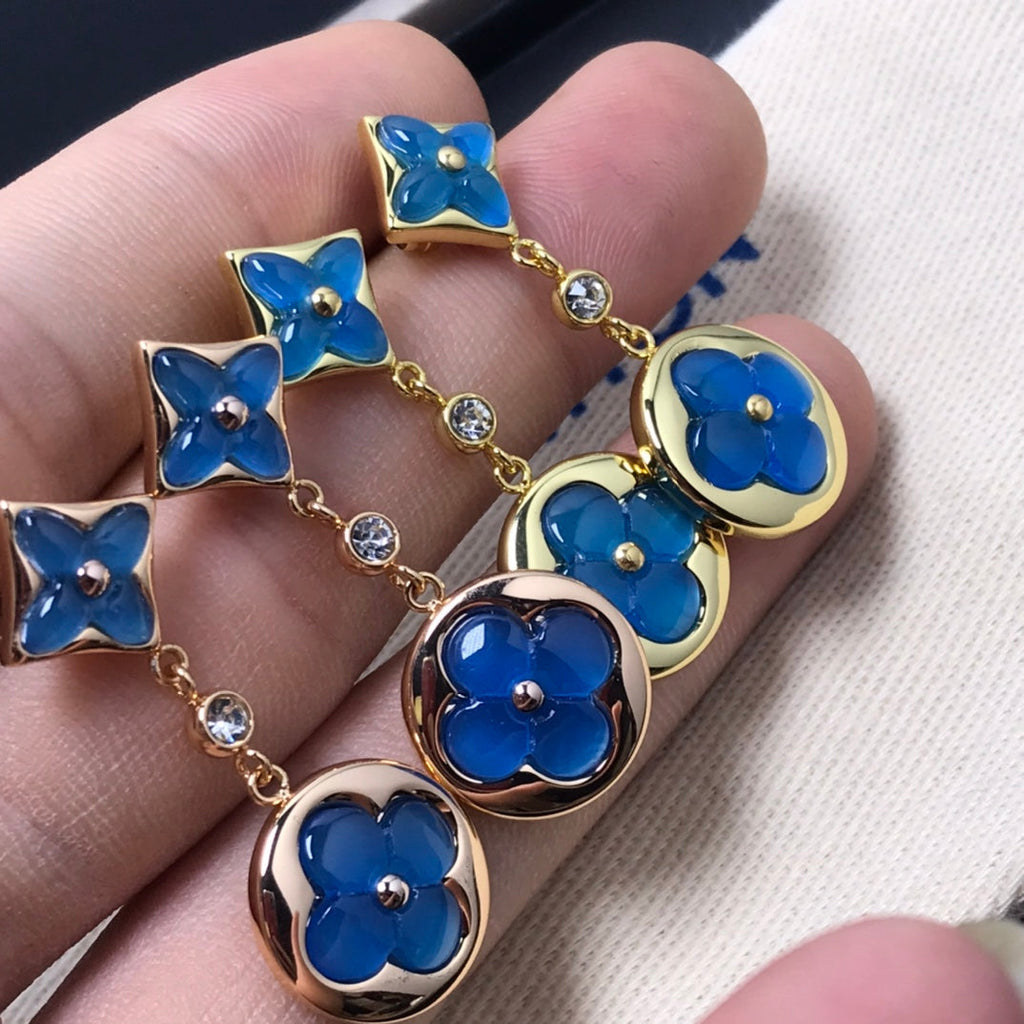 GlowSTAR AND SUN AGATE DIAMOND EARRINGS