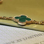 [Glow]New  CLOVER 5 MOTIF MALACHITE BRACELET COLLECTION