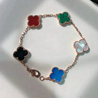 [Glow Jewelry]CLOVER 5 MOTIFS MULTICOLOR BRACELET