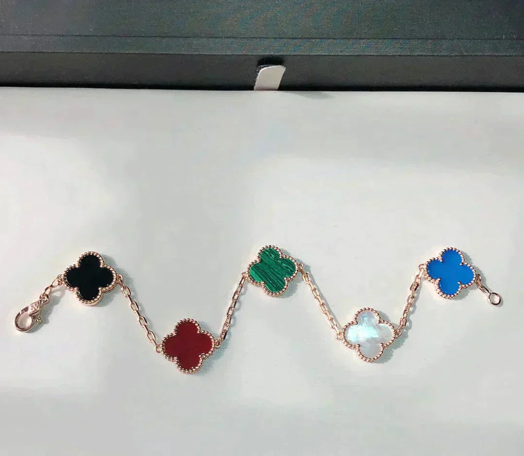 [Glow]New CLOVER 5 MOTIFS MULTICOLOR BRACELET
