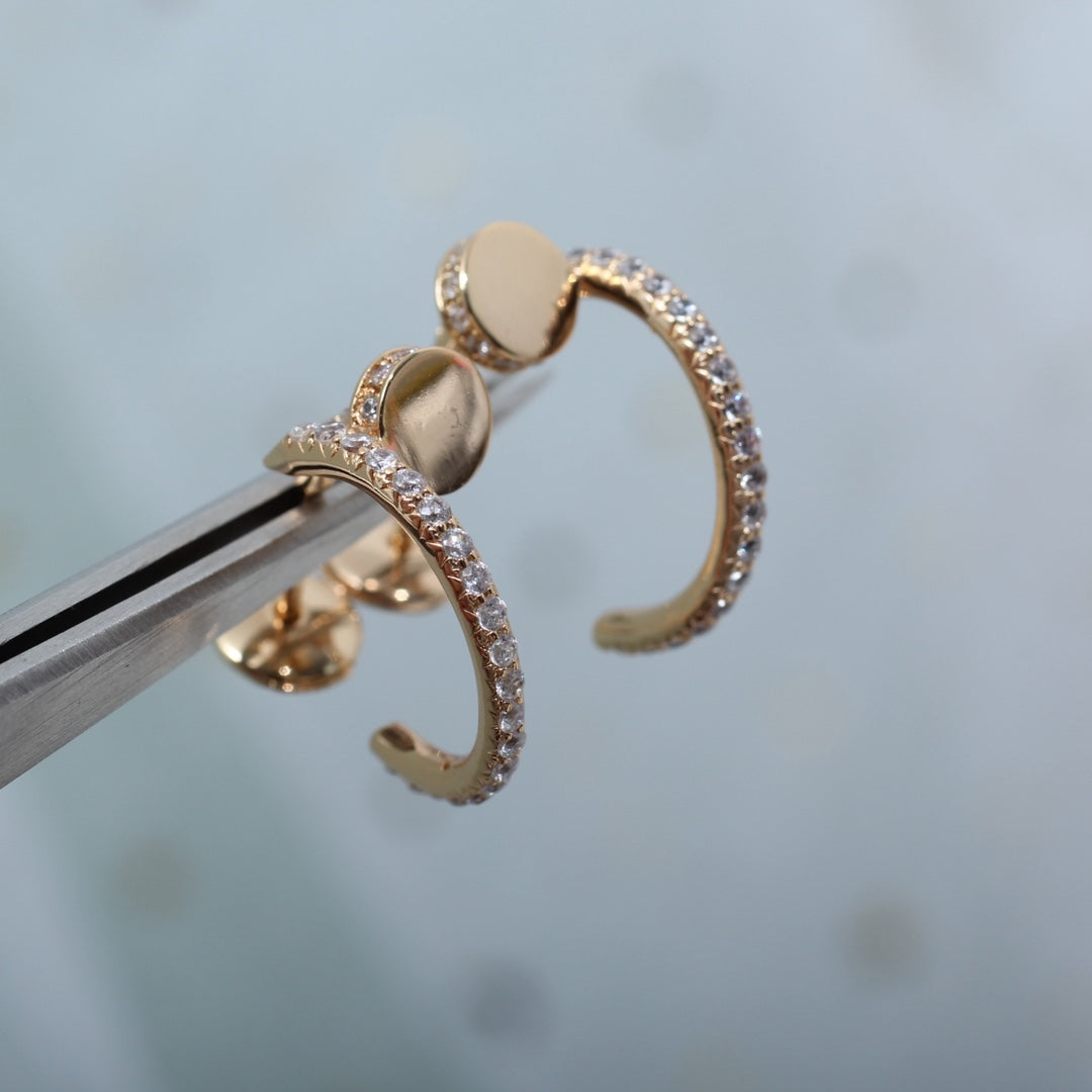 GlowJUSTE EARRINGS 12.75MM PINK GOLD DIAMOND