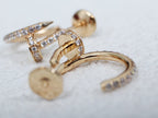 GlowJUSTE EARRINGS 12.75MM PINK GOLD DIAMOND