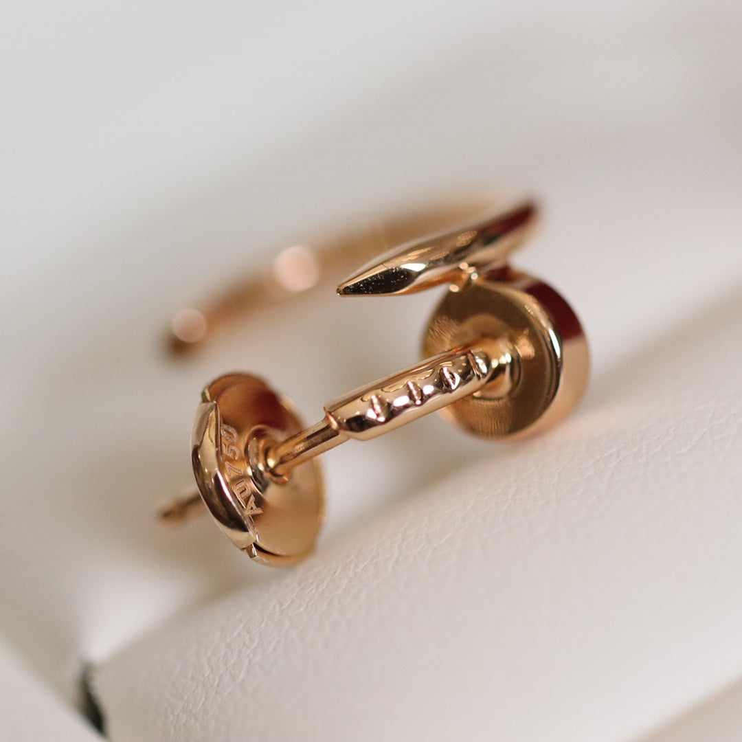 GlowJUSTE EARRINGS PINK GOLD