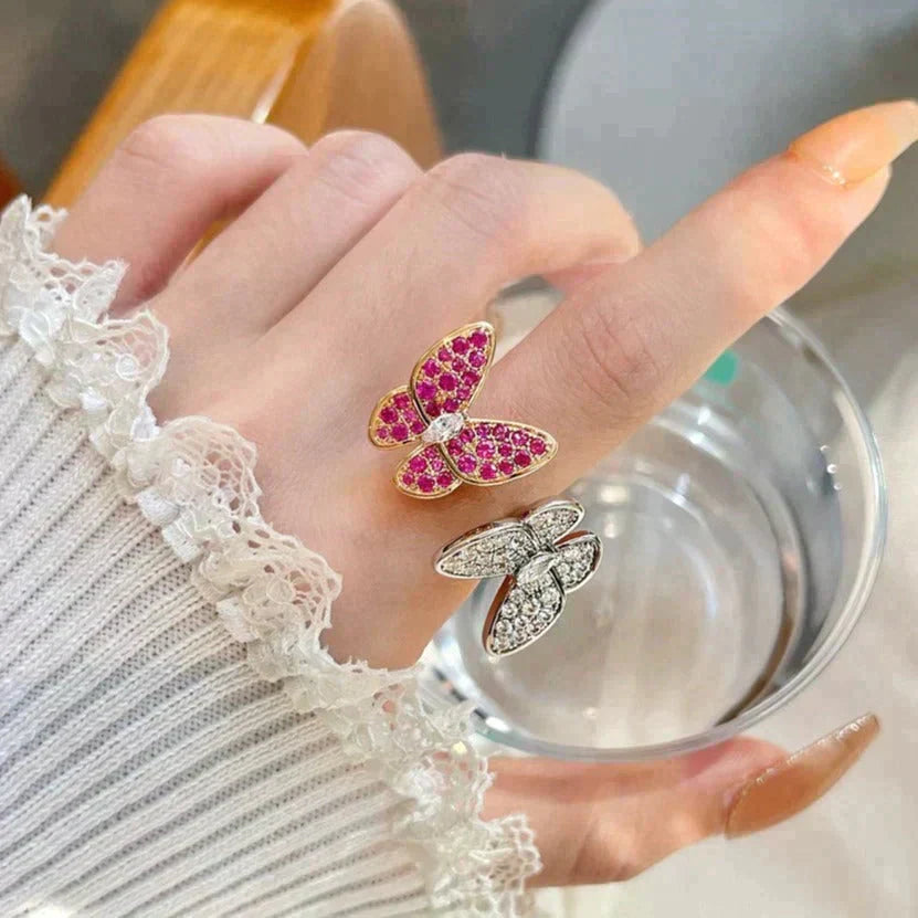 ¡®Glow¡¯TWIN BUTTERFLY DIAMOND RING