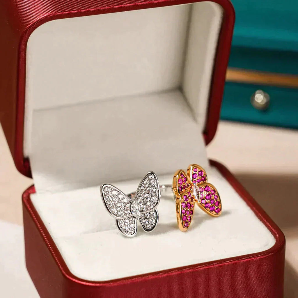 ¡®Glow¡¯TWIN BUTTERFLY DIAMOND RING