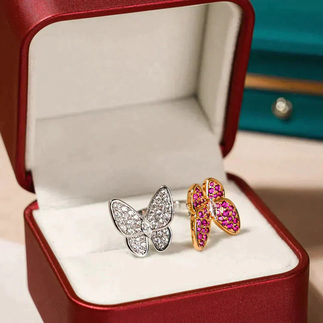 ¡®Glow¡¯TWIN BUTTERFLY DIAMOND RING