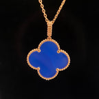 ¡®Glow¡¯CLOVER 25MM NECKLACE TURQUOISE ROSE GOLD