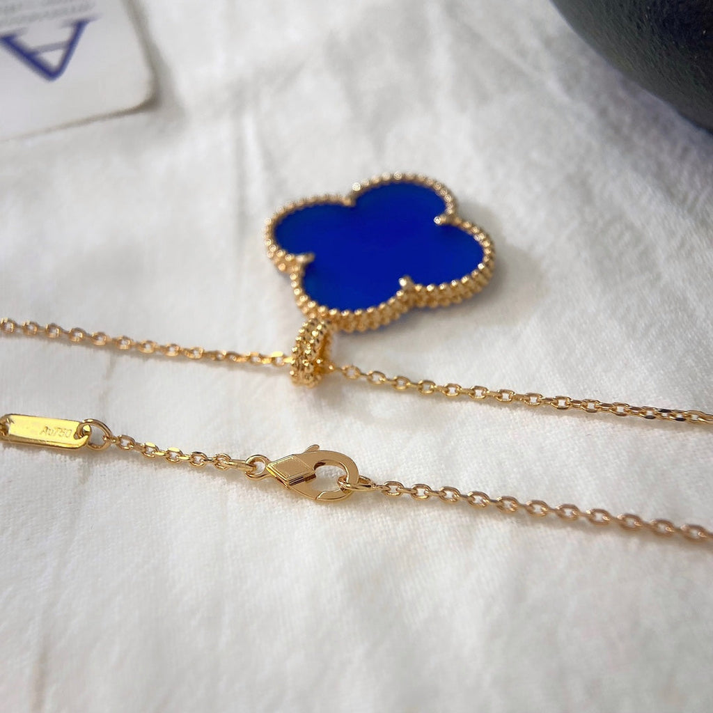 ¡®Glow¡¯CLOVER 25MM NECKLACE TURQUOISE ROSE GOLD