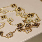 ¡®Glow¡¯CLOVER 20 MOTIFS LASER DIAMOND NECKLACE