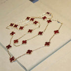 ¡®Glow¡¯CLOVER 20 MOTIFS CARNELIAN NECKLACE