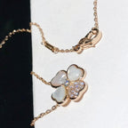 ¡®Glow¡¯CLOVER MOP DIAMOND ROSE GOLD NECKLACE